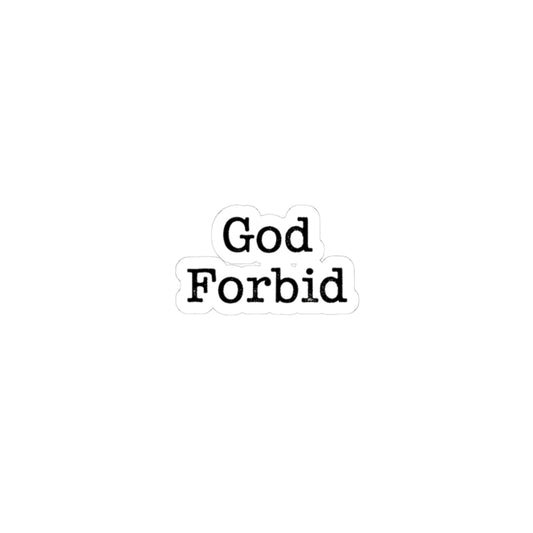 God Forbid Typewriter Sticker | Sarcastic Office Humor, 90s Aesthetic